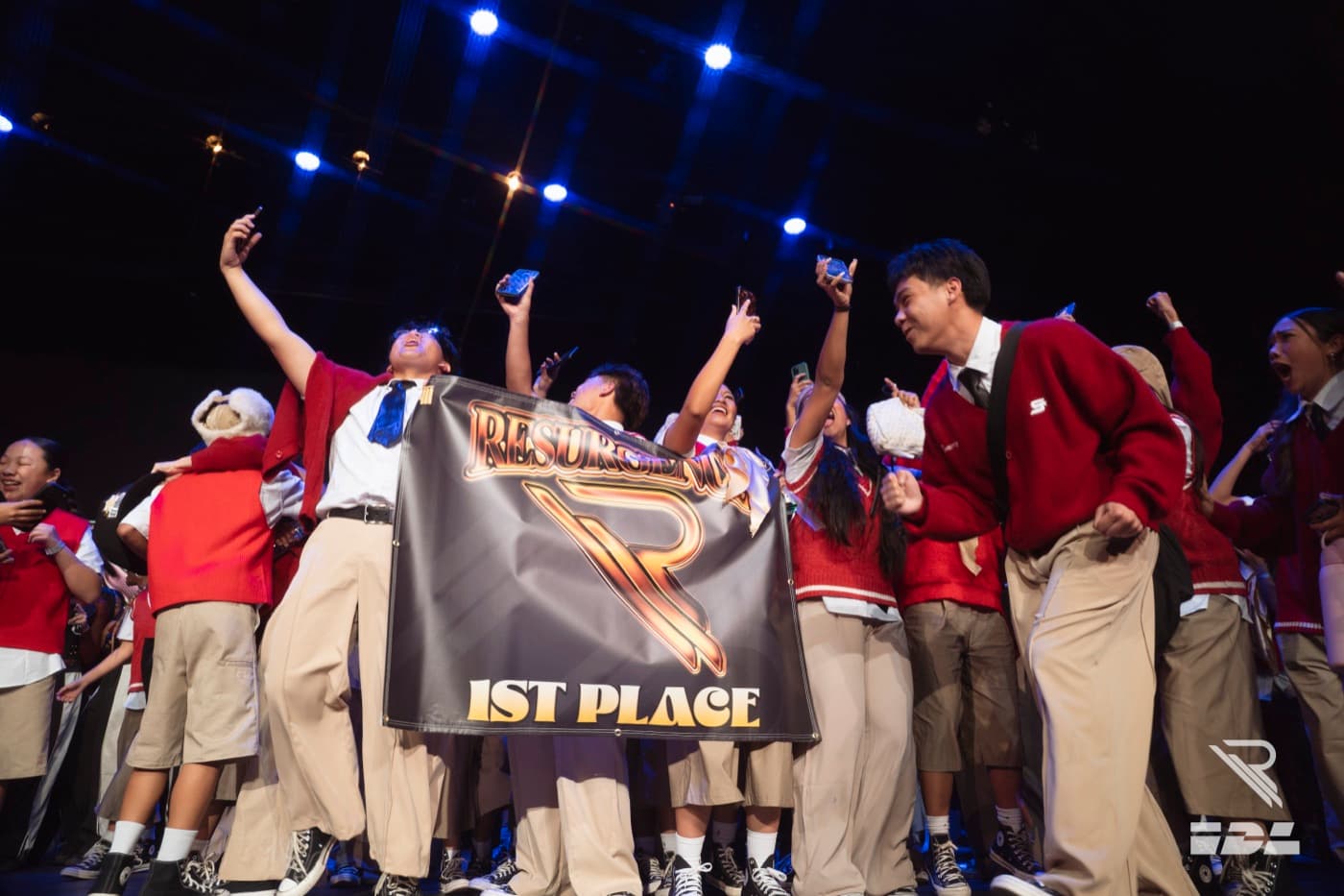 Resurgence first place team with the RSG banner